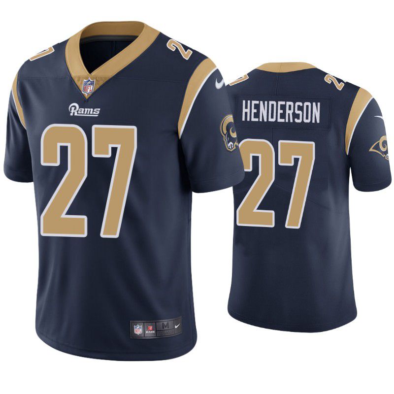 Men Los Angeles Rams #27 Darrell Henderson Nike Navy Limited NFL Jersey